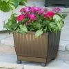 Self-Watering Rolling Planters, 15"