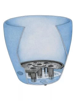 Viva Round Self-Watering Rolling Planter, 17.25” Diameter -Green Haven Shop 39325 002