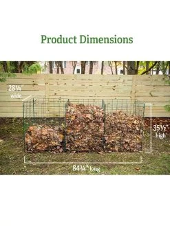 3-Bin Wire Composter -Green Haven Shop 40 280 dims GSC