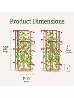 Tomato Cages, Set Of 4 -Green Haven Shop 8587040 1