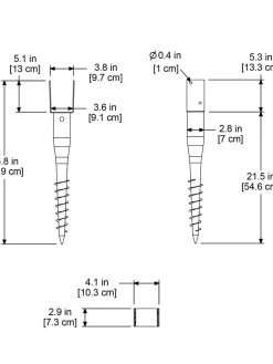 No-Dig Ground Screw For Mailpost -Green Haven Shop 8587086 02V tif