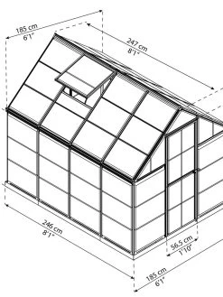 Canopia® By Palram Harmony™ Greenhouse, 6' -Green Haven Shop 8588022 11V tif