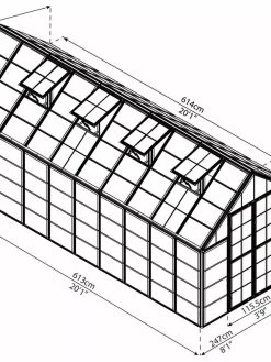 Canopia® By Palram Harmony™ Snap & Grow Greenhouse, 8' -Green Haven Shop 8591043 12V jpg