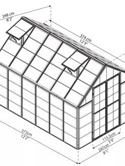 Canopia® By Palram Harmony™ Snap & Grow Greenhouse, 8' -Green Haven Shop 8591044 05V jpg