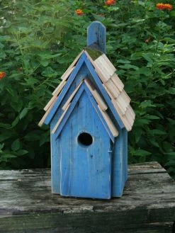 Heartwood Bluebird Manor Bird House -Green Haven Shop 8591068bl 03v 1 heartwood bluebird manor bird house blue