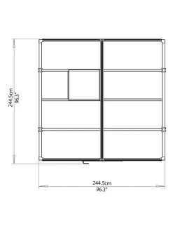 Canopia® By Palram Glory™ Greenhouse, 8' -Green Haven Shop 8591547 14v