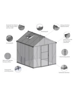 Canopia® By Palram Glory™ Greenhouse, 8' -Green Haven Shop 8591547 17v