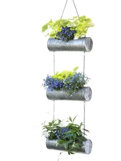 Galvanized Hanging Triple Planter -Green Haven Shop 8595213 6967 tif