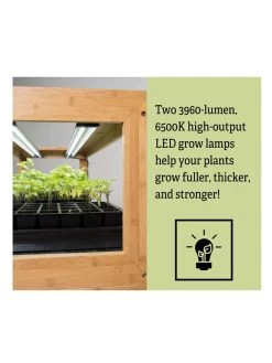 Medium Bamboo LED Grow Light Garden -Green Haven Shop 8597883 2