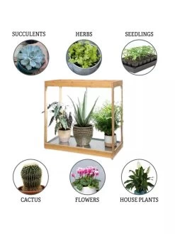 Medium Bamboo LED Grow Light Garden -Green Haven Shop 8597883 3