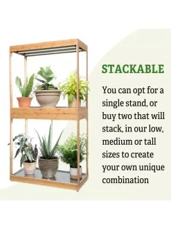 Medium Bamboo LED Grow Light Garden -Green Haven Shop 8597883 6