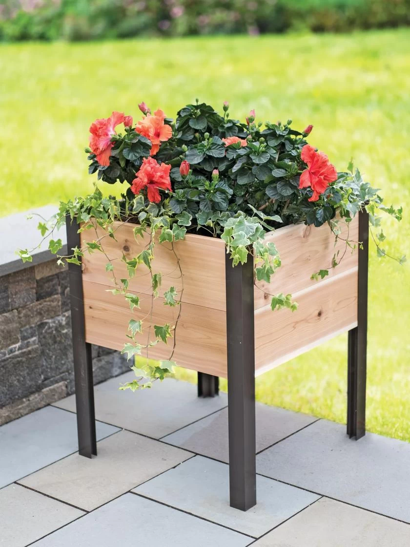 Elevated Cedar Planter Box, 2' X 2' 2 Elevated Cedar Planter Box, 2' X 2' - Image 2
