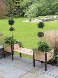 Elevated Cedar Planter Bench Kit, Natural, 90" 9 Elevated Cedar Planter Bench Kit, Natural, 90" -Green Haven Shop 8597992 9601 tif
