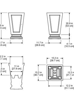 Kensington Self-Watering Tall Patio Planter, 25" -Green Haven Shop 8598549 07V tif