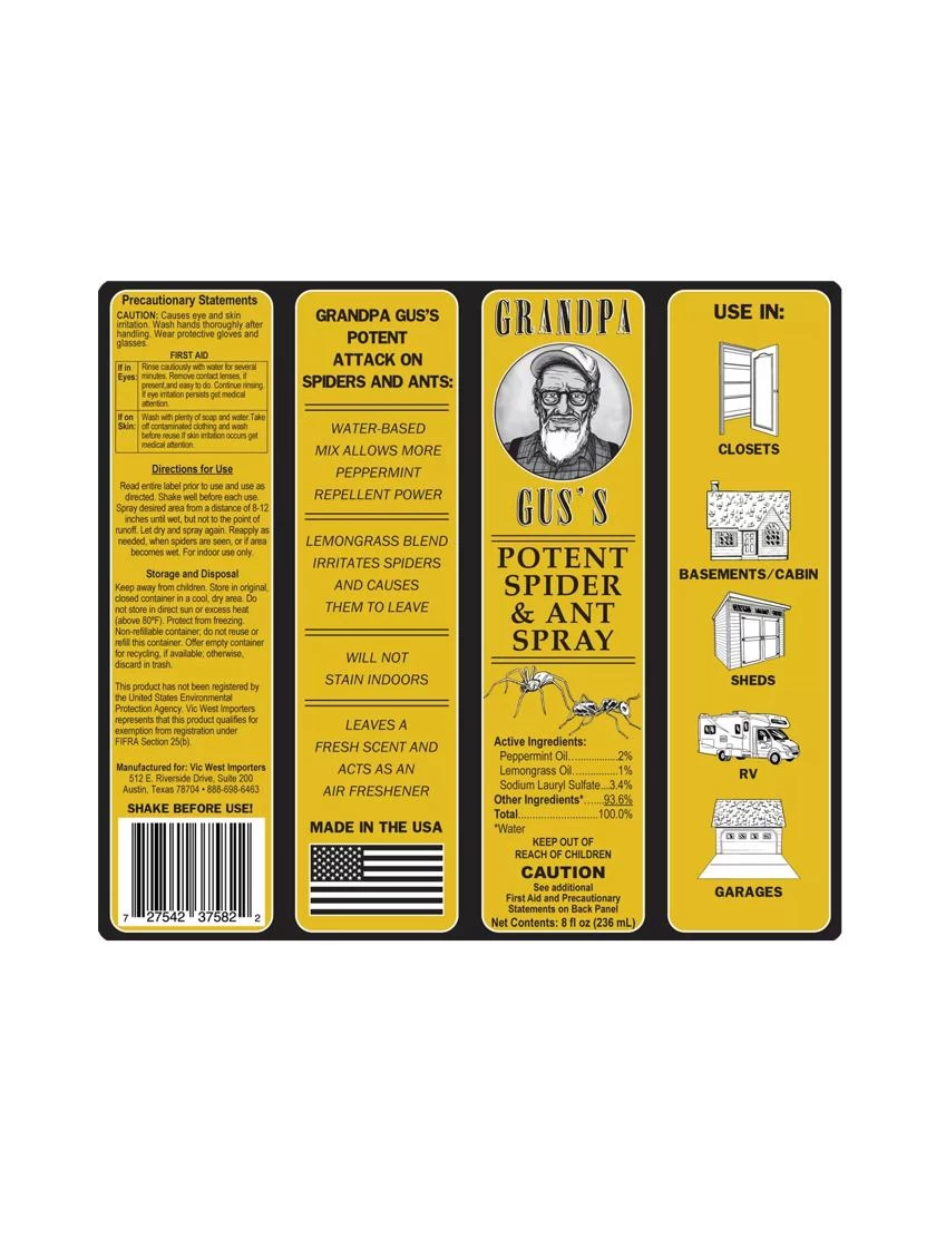 Grandpa Gus's Spider And Ant Repellent Spray 2 Grandpa Gus's Spider And Ant Repellent Spray - Image 2