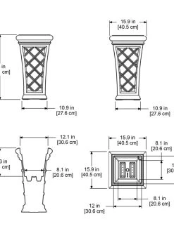 Carolina Self-Watering Tall Planter, 28" -Green Haven Shop 8598645 11V tif