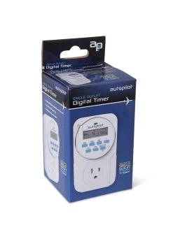 Digital Programmable 7 Day Timer Single Outlet -Green Haven Shop 8598884 17673