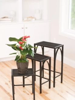 Gothic Arch Nesting Plant Stands, Set Of 3 -Green Haven Shop 8599023 14578 tif