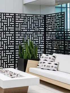 Veradek 3-Panel Privacy Screen Set, Blocks -Green Haven Shop 8599185 09V tif