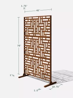 Veradek 3-Panel Privacy Screen Set, Blocks -Green Haven Shop 8599185 11V tif