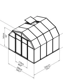 Canopia® By Palram Hobby Gardener Greenhouse, 8' 23 Canopia® By Palram Hobby Gardener Greenhouse, 8' -Green Haven Shop 8599331 11V tif