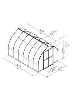 Canopia® By Palram Bella™ Greenhouse, 8' -Green Haven Shop 8599338 04v