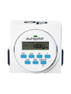 Digital Programmable 7 Day Timer Dual Outlet -Green Haven Shop 8599360 01v