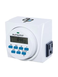 Digital Programmable 7 Day Timer Dual Outlet -Green Haven Shop 8599360 03v