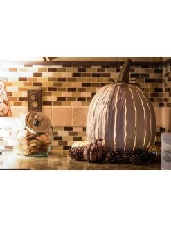 Desert Steel Pumpkin Luminary, Tall -Green Haven Shop 8599559 08v