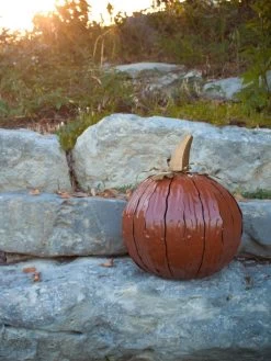 Desert Steel Pumpkin Luminary, Short -Green Haven Shop 8599560 03v