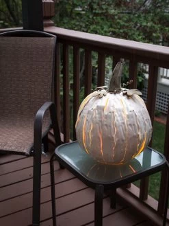 Desert Steel Pumpkin Luminary, Short -Green Haven Shop 8599560 05v