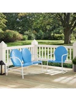 Crosley Griffith Loveseat & Chair Outdoor Seating Set