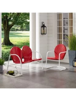 Crosley Griffith Loveseat & Chair Outdoor Seating Set -Green Haven Shop 8599634 03v