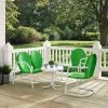 Crosley Griffith Loveseat, 2 Chairs & Side Table Outdoor Seating Set