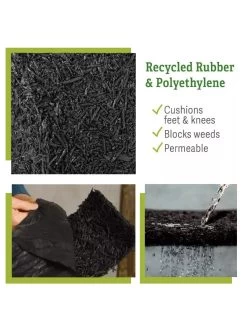 Recycled Rubber Mulch Edging, 12’ X 6” -Green Haven Shop 8599854 material GSC