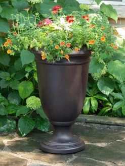 Ellington Self-Watering Urn Planter, 24" -Green Haven Shop 8600110 02V tif