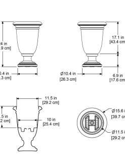 Ellington Self-Watering Urn Planter, 24" -Green Haven Shop 8600110 11V tif