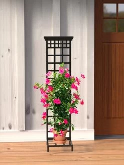 Mission-Style Planter Stand With Trellis -Green Haven Shop 8600111 01V tif