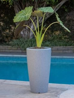Solar Illuminated Planter Tall Granite, 32" 9 Solar Illuminated Planter Tall Granite, 32" -Green Haven Shop 8600183 19645 tif