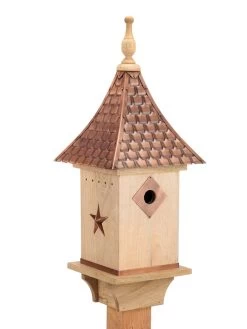 Copper Shingled Roof Bird House -Green Haven Shop 8600197 02v
