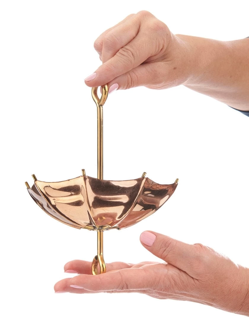 Umbrella Pure Copper Rain Chain, 8.5' 2 Umbrella Pure Copper Rain Chain, 8.5' - Image 2