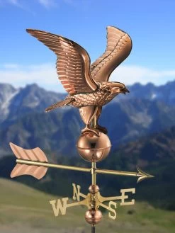 Eagle Garden Copper Weathervane With Pole -Green Haven Shop 8600278 05v