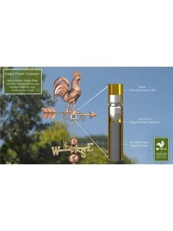 Bantam Rooster Copper Weathervane 10 Bantam Rooster Copper Weathervane -Green Haven Shop 8600280 03v