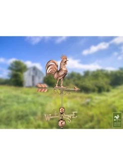 Bantam Rooster Copper Weathervane 9 Bantam Rooster Copper Weathervane -Green Haven Shop 8600280 04v