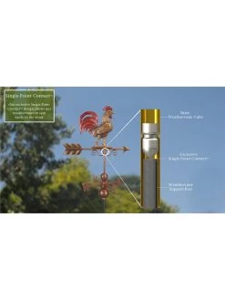 Bantam Rooster Copper Weathervane 8 Bantam Rooster Copper Weathervane -Green Haven Shop 8600280 07v