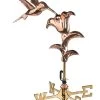 Hummingbird Garden Copper Weathervane With Pole