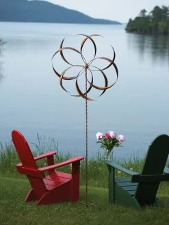 Feather Staked Wind Spinner, 32"