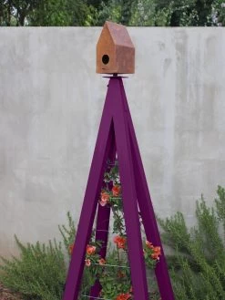 Bird Bungalow + Akoris Garden Tuteur Jr. -Green Haven Shop 8600538 02v bird bungallow akoris garden tuteur aubergine