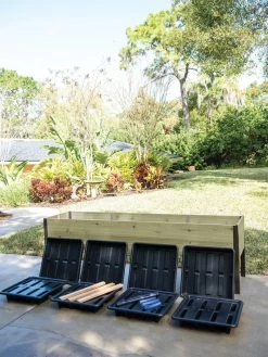 Self-Watering Eco-Stained Elevated Planter Box, 2' X 8' -Green Haven Shop 8608968 8937 tif