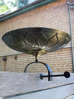 Achla Designs African Daisy Birdbath With Over-the-Rail Bracket -Green Haven Shop 8609295 02v